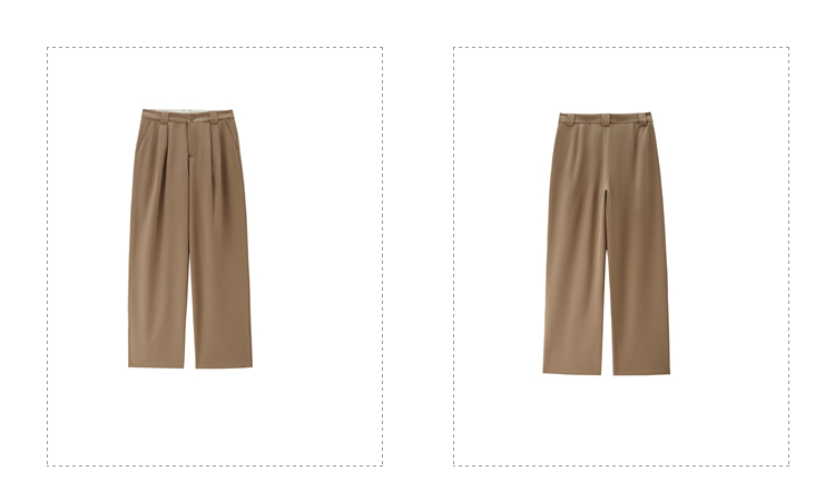 Giordano Women Pleated mid rise wide leg pants Free Shipping 05415064