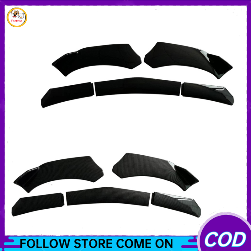 5PCS Universal Car Front Bumper Lip Body Kit, Splitter Spoiler Diffuser Protector, 5-Stage Front Bumper Lip Splitter, Lightweight Front Body Shovel For Most Cars