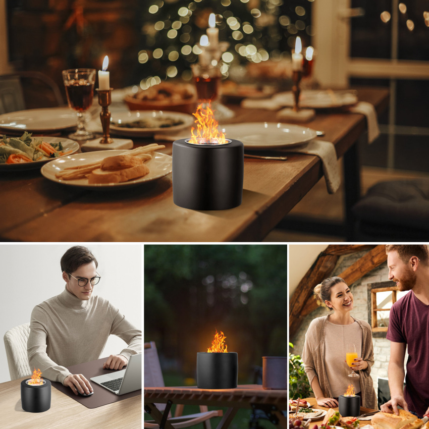 Bảng hố lửa-Bê tông bảng Top hố lửa-xách tay lửa nơi, bàn lò sưởi Bát hố, mini cá nhân lò sưởi cho sử dụng trong nhà và ngoài trời. Stylish bình chữa bao gồm
