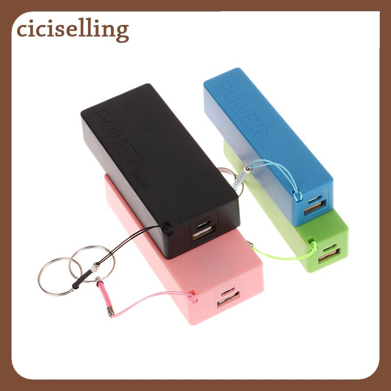 [ciciselling] Điện thoại di động ngân hàng sạc pin gói cho trường hợp tự làm hộp Protable đầy màu sắc stroage hộp