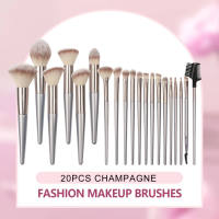 INNEOV 20 Pcs Make Up Brush Set Portable Foundation Powder Blush Eyeshadow Eyelash Brush Kit
