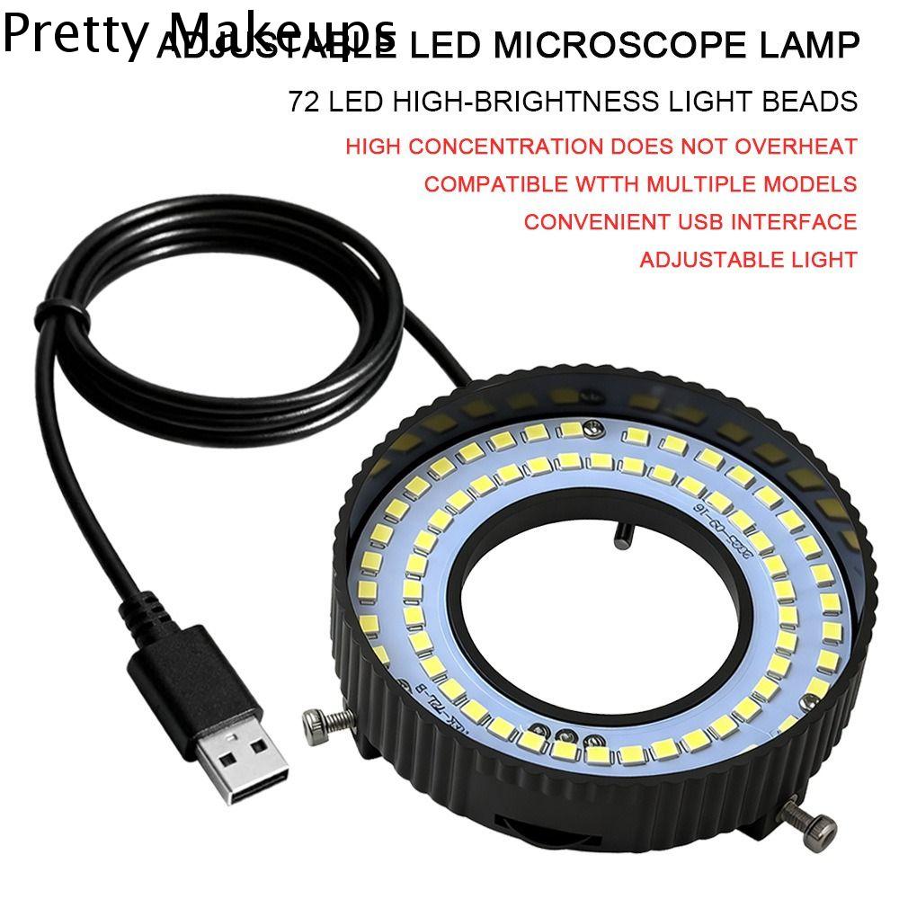 PRETTY Đèn LED trắng Đèn LED cho kính hiển vi Cấp nguồn qua USB Ánh sáng dưới đáy Đèn vòng cho kính hiển vi Ánh sáng bổ sung Độ sáng có thể điều chỉnh Đèn kính hiển vi Kính hiển vi sinh học