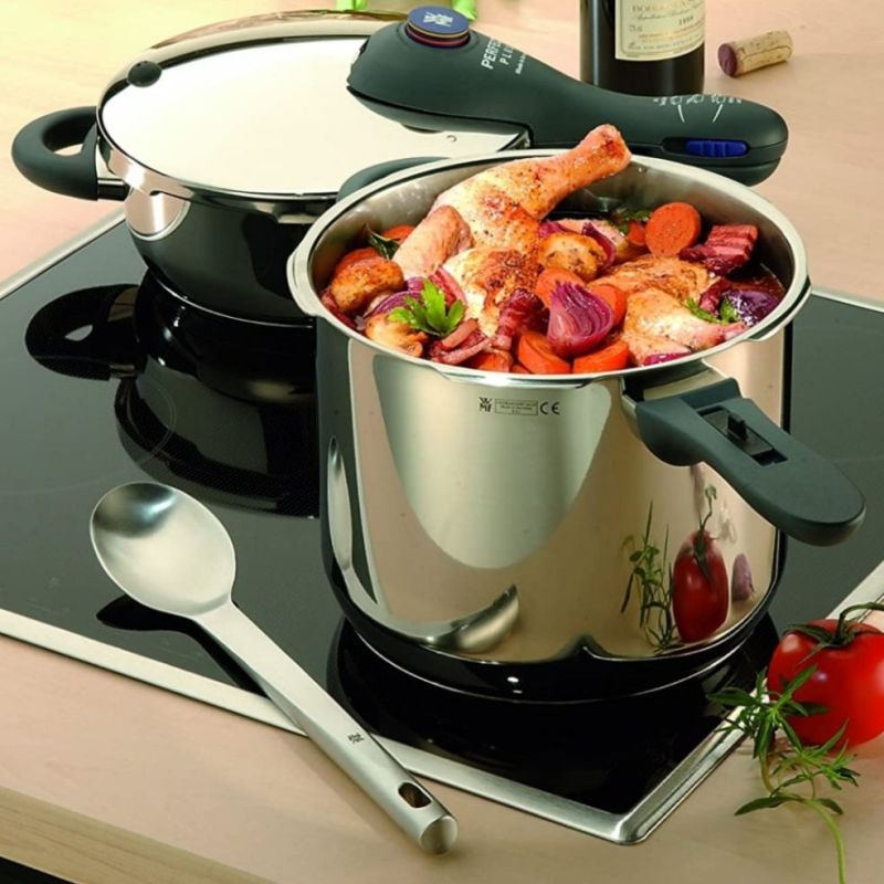 WMF Perfect Plus 6.5 Qt and 3 Qt Pressure Cookers set with Interchangeable Locking Lid Singapore