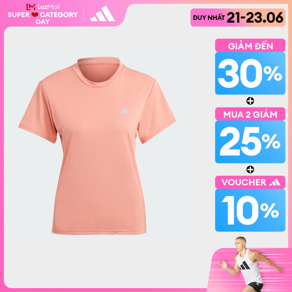 Adidas chạy áo thun run it nữ đỏ ik9385