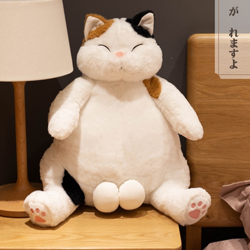 fat cat plush pillow