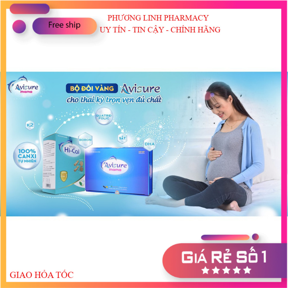 Bộ Đôi Avisure Hi-Cal & Avisure Mama - Canxi Hữu Cơ & Vitamin Tổng Hợp Cho Bà Bầu Thế Hệ Mới