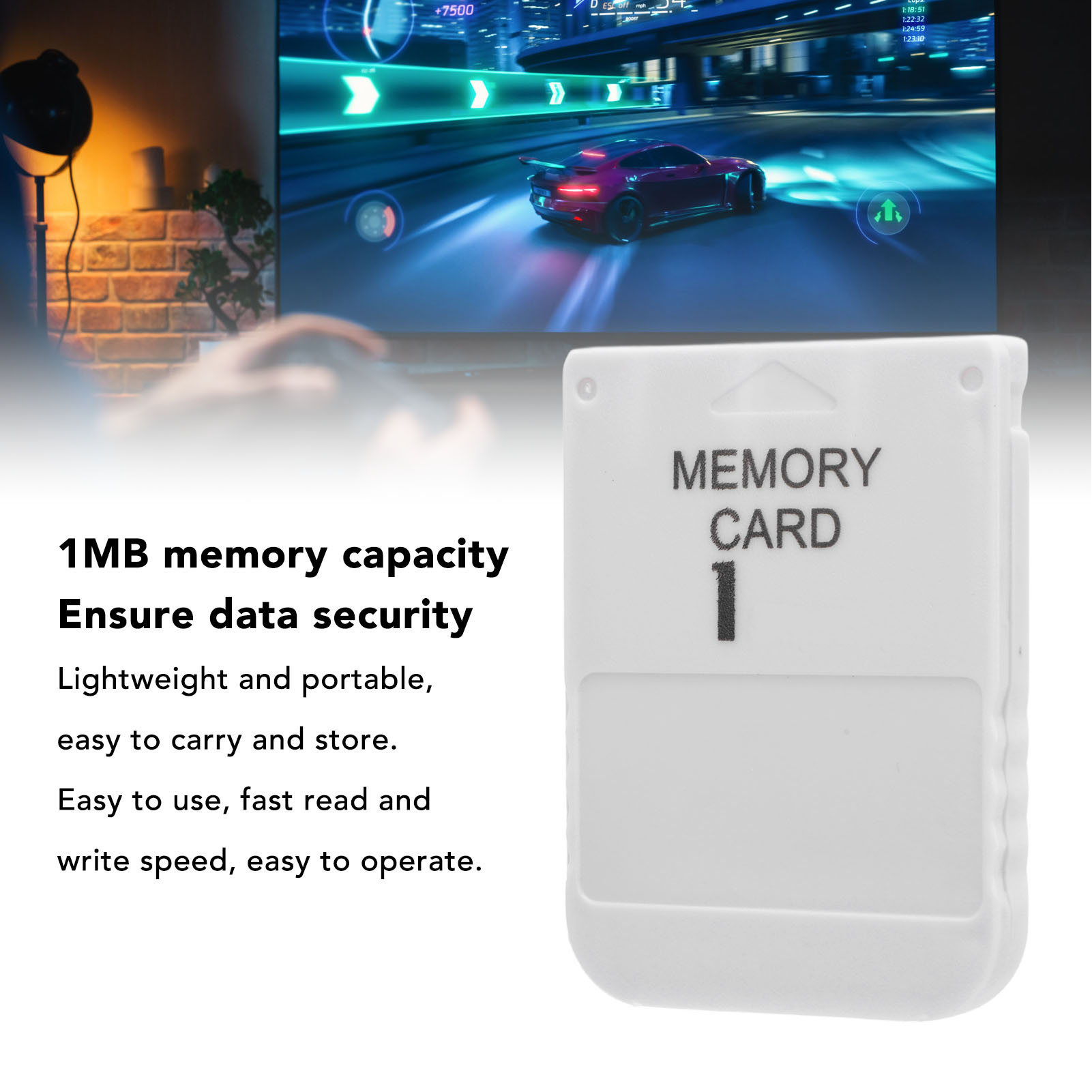 1MB thẻ nhớ cho trò chơi video tay cầm điều khiển chơi game giao diện điều khiển thẻ nhớ kết quả nhanh Tốc độ ghi Chất liệu nhựa ABS nhẹ