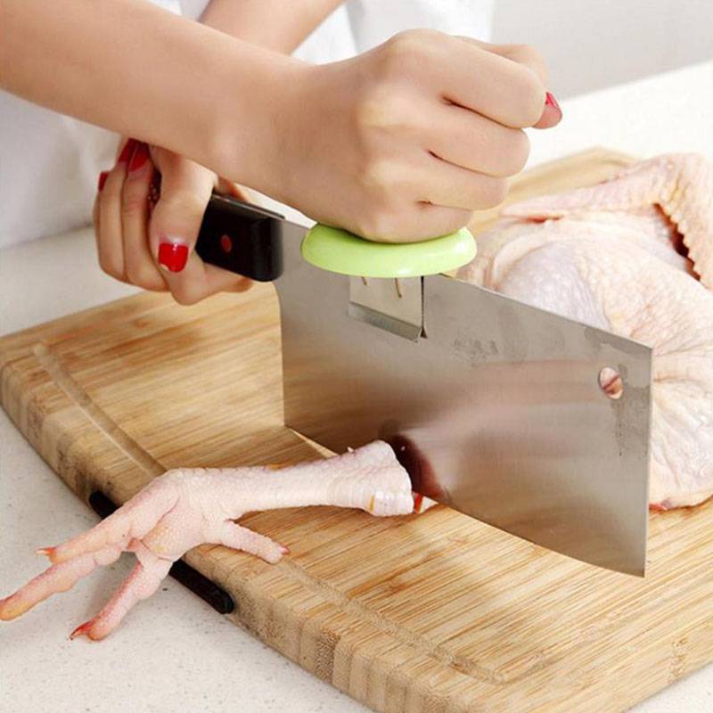 3in1 Knife Booster Cap Aid Holder Stainless Steel Cutting Bone Booster knife hat Scrape Fish Scales Cutting Bone Corn Chopping ราคา 26 บาท*ส่งฟรี