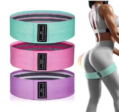 Booty 3 Resistance Bands 150lbs,120lbs,90lbs for Legs and Butt Set, Exercise Bands Fitness Bands - Video Workout, Resistance Loops Hip Thigh Glute Bands Non Slip Fabric, Elastic Strength Squat Band Beginner-Professional