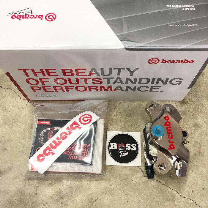 KALIPER BREMBO 2 PISTON CNC NICKEL CHROME UNIVERSAL VESPA - HARANA SHOP Harga 15,349,000 rupiah*Gratis Ongkir