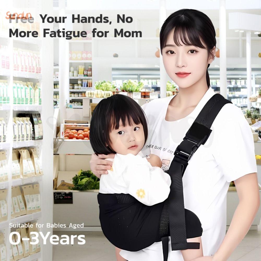 SUNDUN Có thể điều chỉnh Khăn quàng cho bé Cầm trẻ sơ sinh Màu sắc đồng nhất Khăn quàng cho trẻ sơ sinh An toàn Loại cầm ngang Túi đeo vai Trẻ sơ sinh