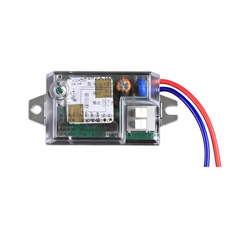 INOXTO Tự động bật tắt Công tắc cảm biến sự hiện diện bằng radar Vỏ trong suốt Tiết kiệm năng lượng Cảm biến phát hiện sự hiện diện của con người Nhạy cảm với ánh sáng Cảm biến đèn Chiếu sáng trong nhà