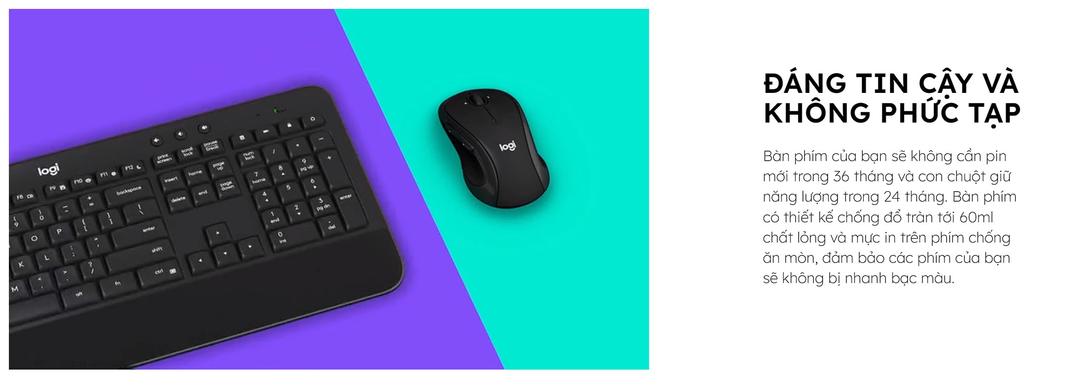 Bộ bàn phím chuột không dây Logitech MK545