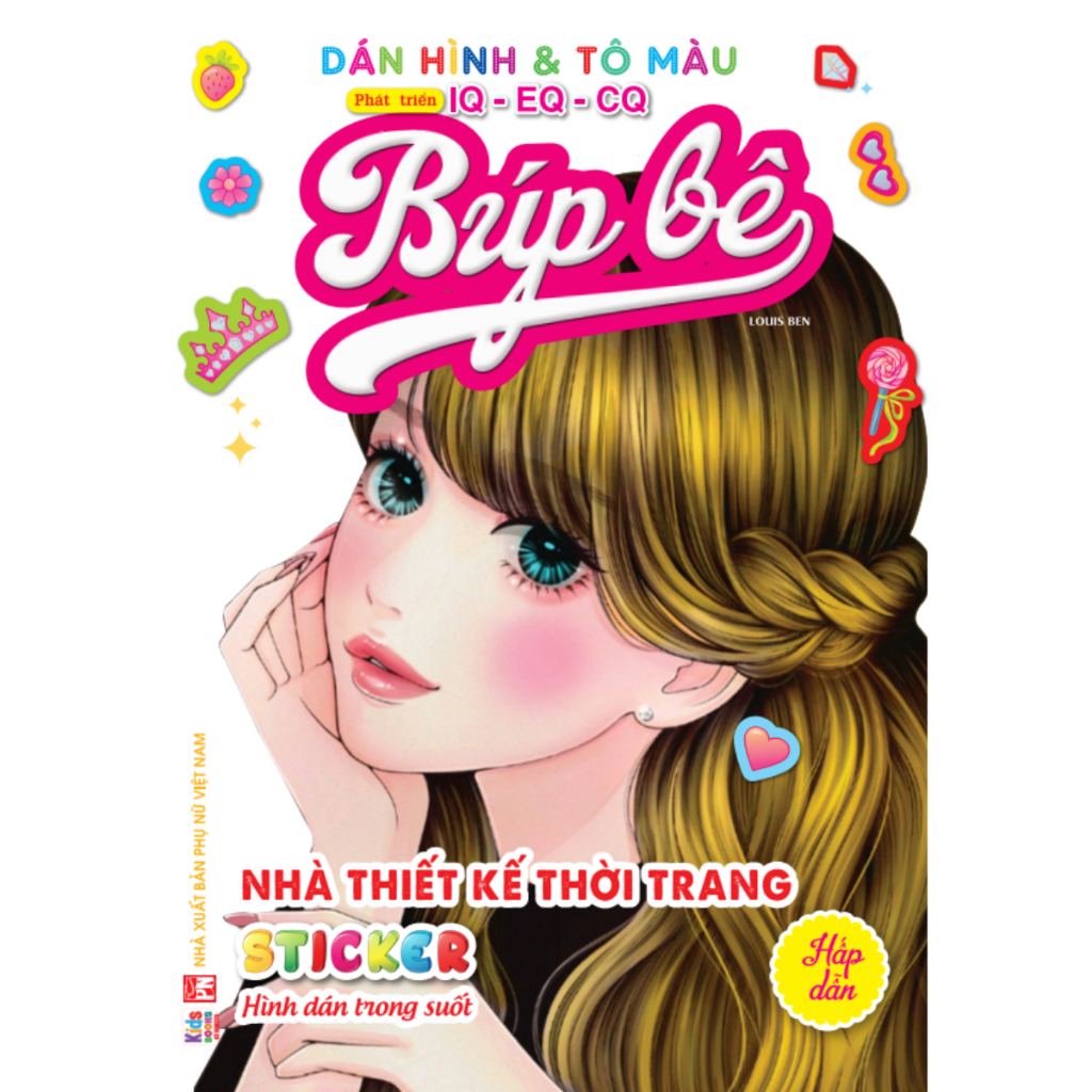 Sách - Dán Hình Sticker Trong Suốt & Tô Màu Búp Bê - Nhà Thiết Kế Thời Trang - Hấp Dẫn (VT -MK)