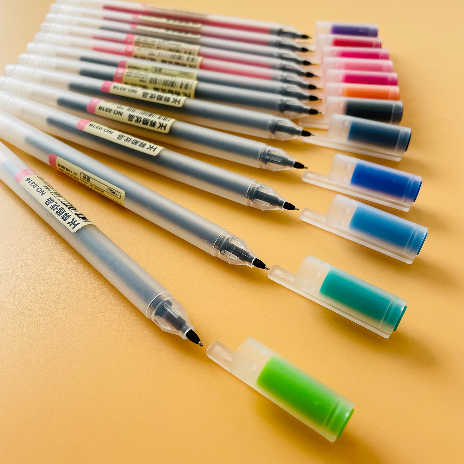 12 Pcs 0.5mm Fine Tip Gel Pen Japanese Style Smooth Writing Color Gel Ink  Pens Set for School Stationery Supply