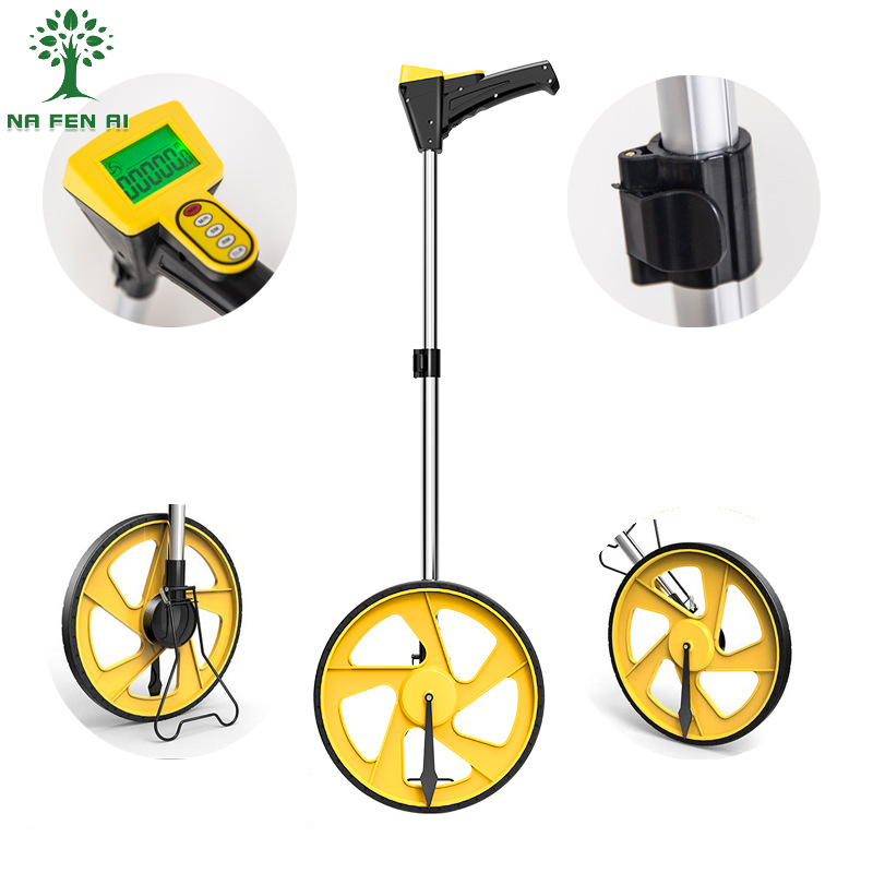 Mechanical distance measuring wheel outdoor digital display hand push roller measuring wheel electronic distance meter meter meter engineering measuring ruler