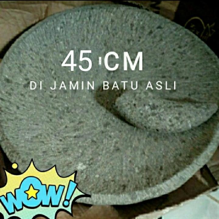 cobek batu asli ukuran 45 cm Harga  650,000 Ringgit*Penghantaran Percuma
