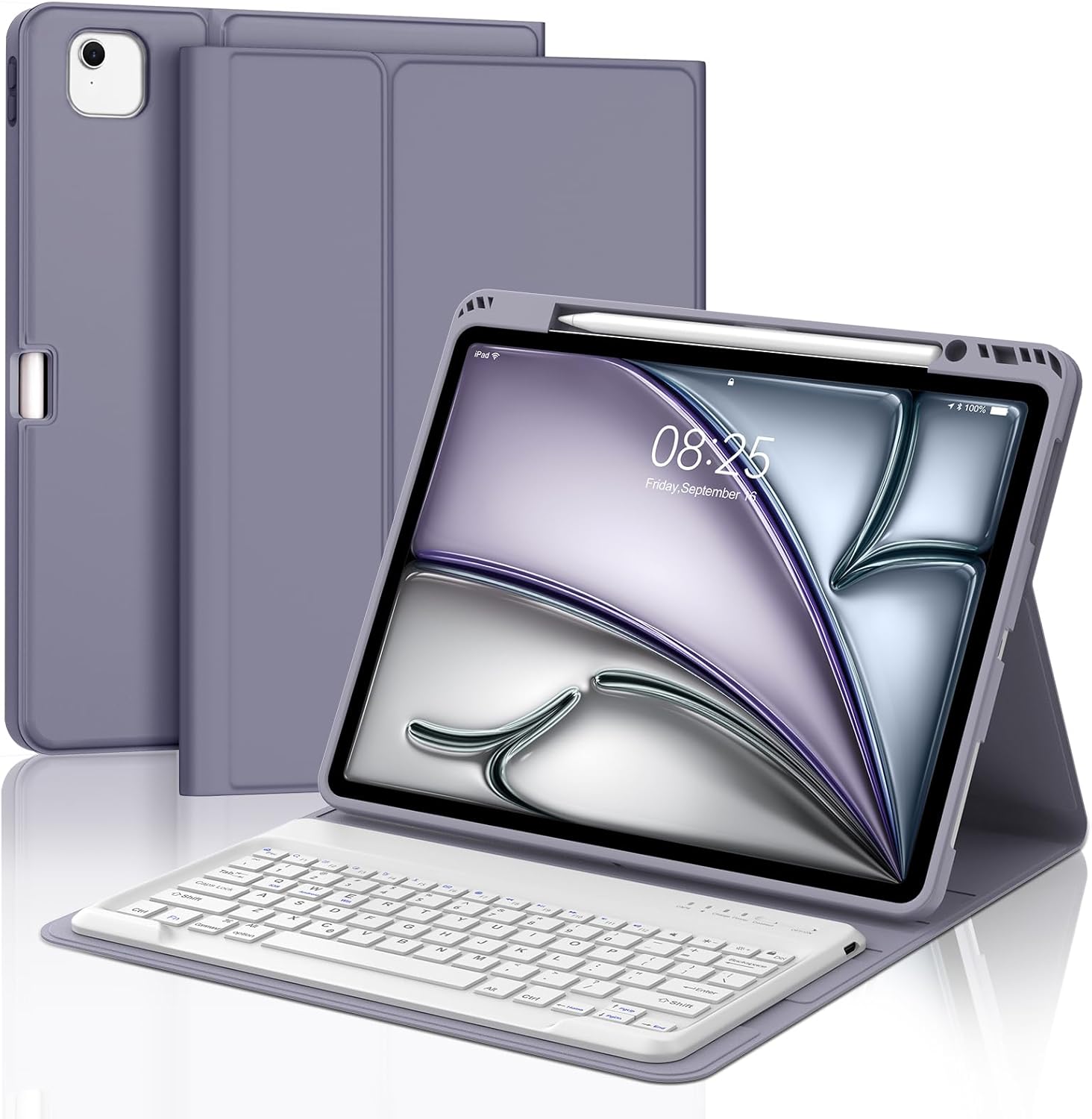 Ipad Pro 12.9 3Rd Gen Detachable Bluetooth Keyboard Case W/ Multi