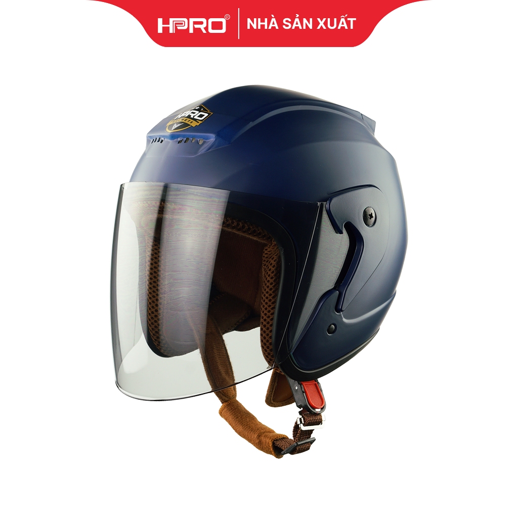 MŨ BẢO HIỂM 3/4 CÓ KÍNH HP04K2 BỌ CẠP MÀU XANH NAVY, HPPPRO HELMETS CHÍNH HÃNG, BẢO HÀNH 24 THÁNG