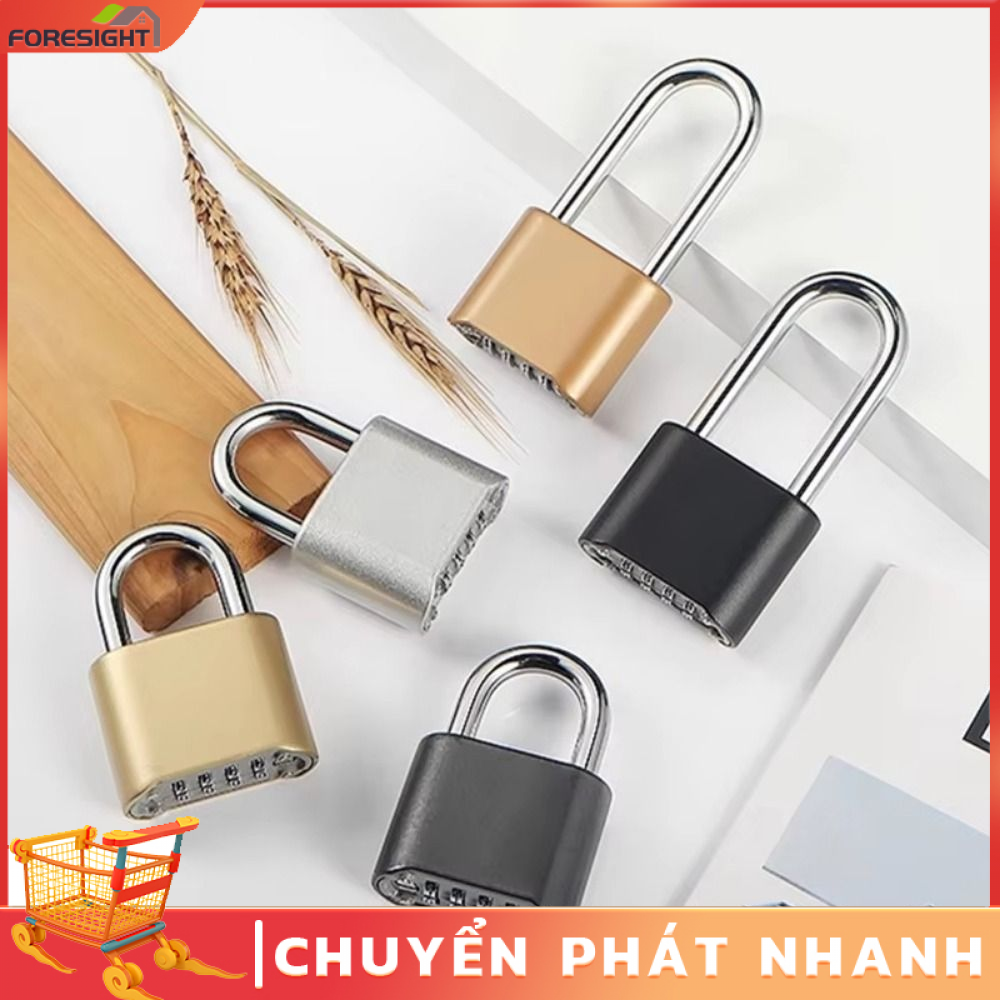 DYJKOUG Chống gỉ Khóa mật khẩu 4 chữ số An toàn Không thấm nước Ổ khóa kết hợp số Đa chức năng Cứng cáp Khóa mã kim loại Cửa hàng rào ngoài trời trong nhà