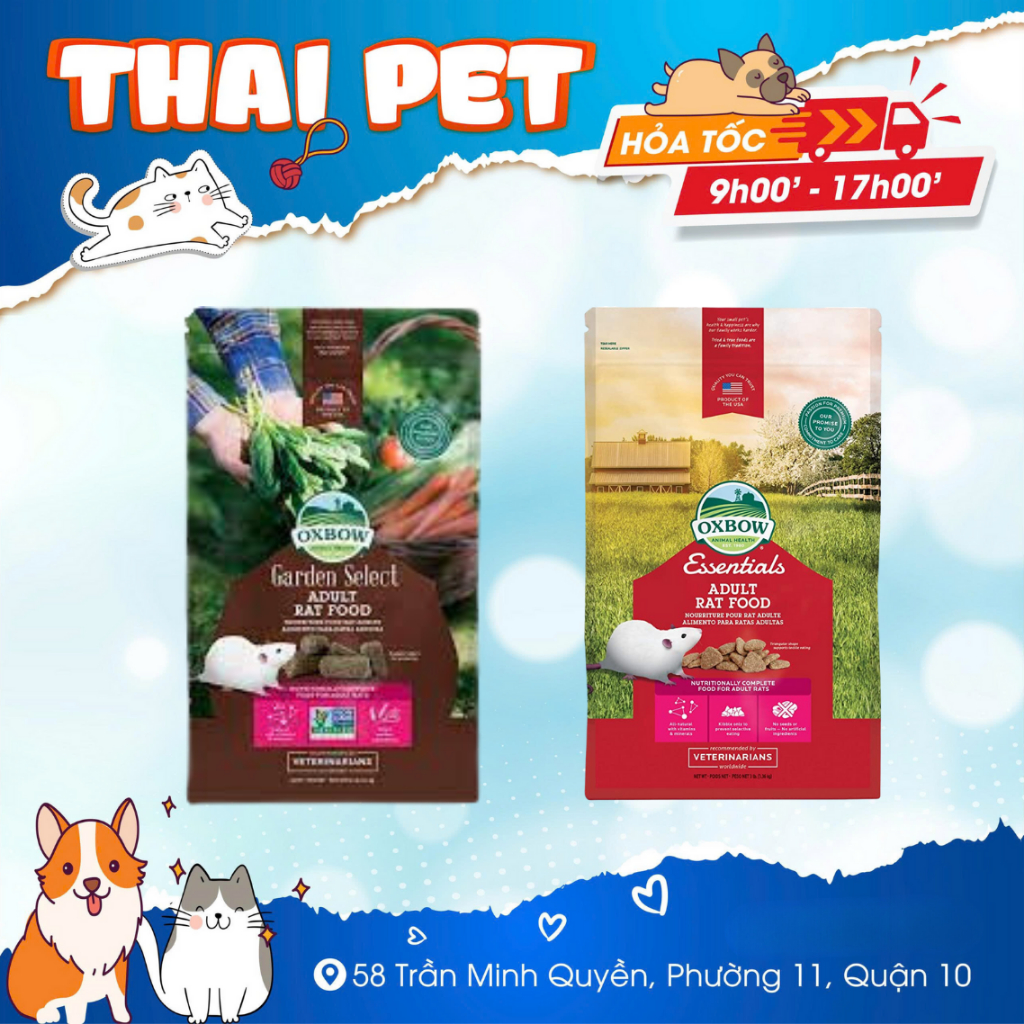 Thức Ăn Nén Chuột Rat Oxbow 3lb FREE SHIP Oxbow Rat Food Only Here 1.36kg