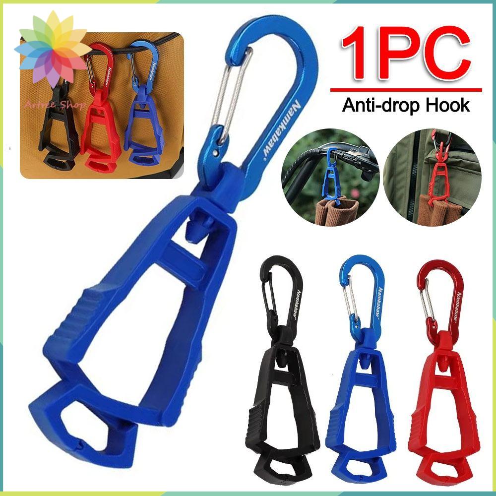 HETU070703. Có thể tháo rời Móc chống rơi có khóa Chống mất mát Khóa ngoài trời Di động 360 ° Xoay Kẹp găng tay làm việc Dụng cụ cắm trại