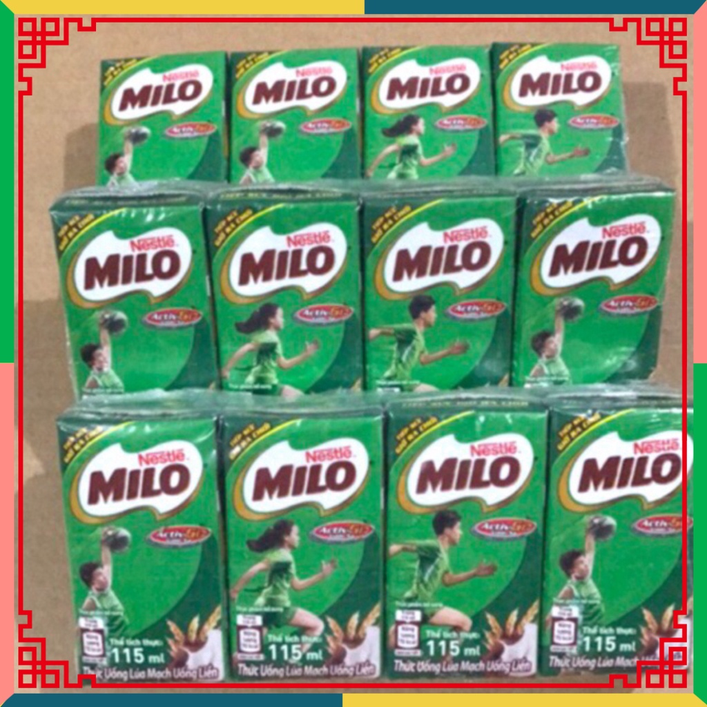 HOT LIKE Dây 4 Hộp Sữa Milo lúa mạch 115ml
