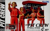 【100% original From Japan 】 Fujimi Models 1/20 Garage & Tool Series No. 25 Pit Crew C F1 Pit Wall Stand