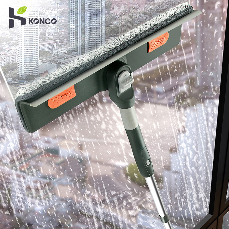 Konco Glass Cleaner with 2.2m Long Handle Window Cleaner Window Squeegee Microfiber Extendable Window Scrubber Telescopic Handle Glass Sponge ราคา 506 บาท*ส่งฟรี
