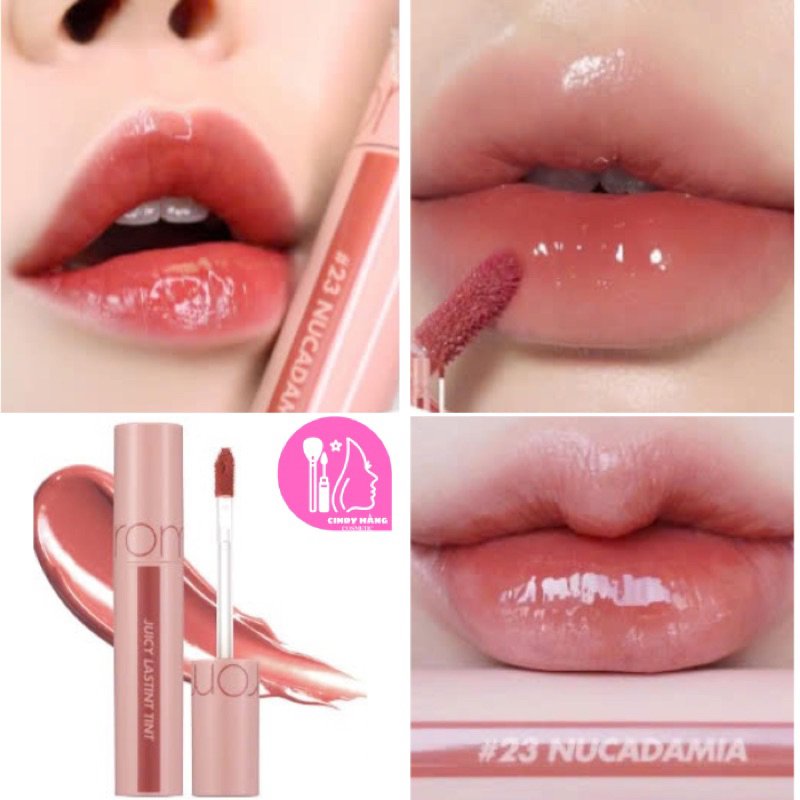  Son Bóng Lì Romand Juicy Lasting Tint 23 Nucadamia Đỏ Nâu Nude 