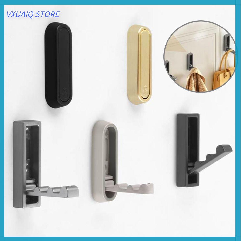 VXUAIQ STORE Hợp kẽm Móc treo tường gấp được Gắn tường Chịu lực Móc gấp Tiết kiệm không gian Móc áo có thể gập lại Dành cho áo khoác treo tường