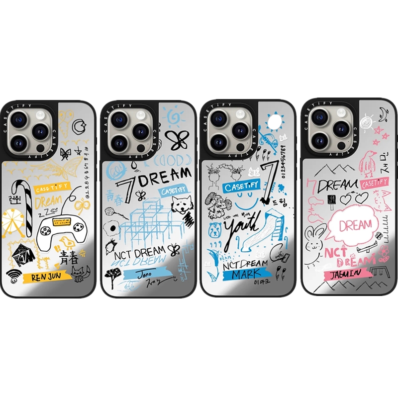 CASETiFY NCT DREAM Hard Case For iPhone 15 14 Plus 11 12 13 Pro 15Pro Max impact Mirror Cover