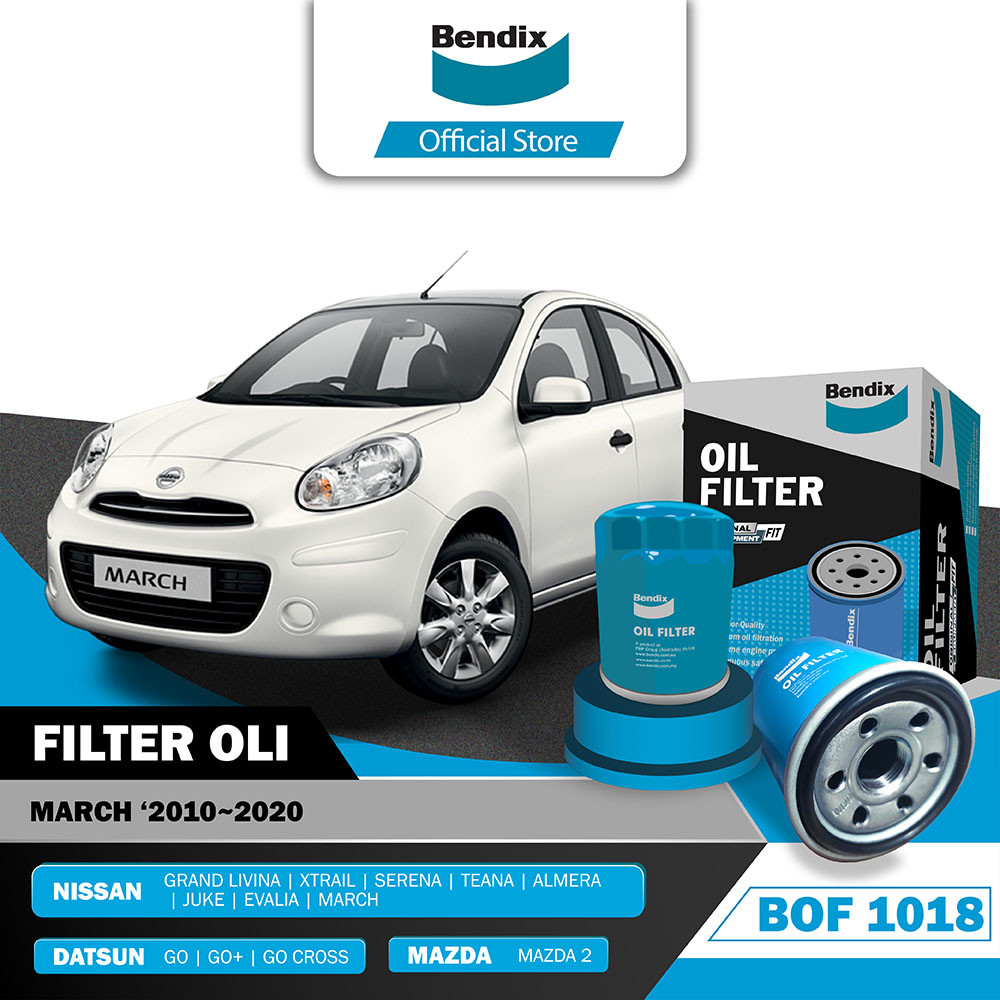 Bendix Oil Filter Nissan March Car Oil Filter 2010-2020 - Bof1018 Harga 56,600 Ringgit*Penghantaran Percuma
