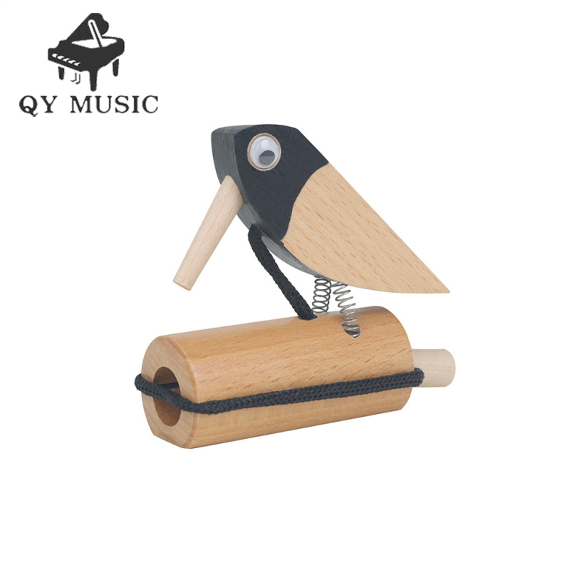 Đồ chơi bằng gỗ truyền thống Bird rattles clappers castanets âm nhạc sớm nhạc cụ giáo dục cho trẻ em trẻ em