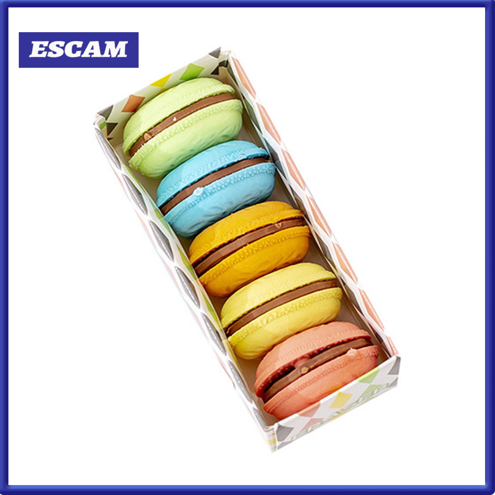Norman Malthus Kid-friendly School Supplies Dust-free Eraser for Children 5 Pcs Macaron Cookie Eraser Set – Cute Colorful Pastel Soft Rubber Erasers for Kids Students School Supplies Classroom Prizes Fun Creative ราคา 63 บาท*ส่งฟรี