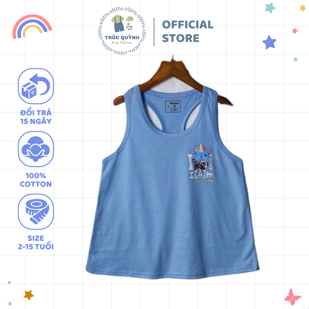 [GIFT] Áo thun ba lỗ Trúc Quỳnh Kids cotton mềm mịn cho làn da nhạy cảm của bé, thấm hút mồ hôi tốt thích hợp cho mùa hè - 3