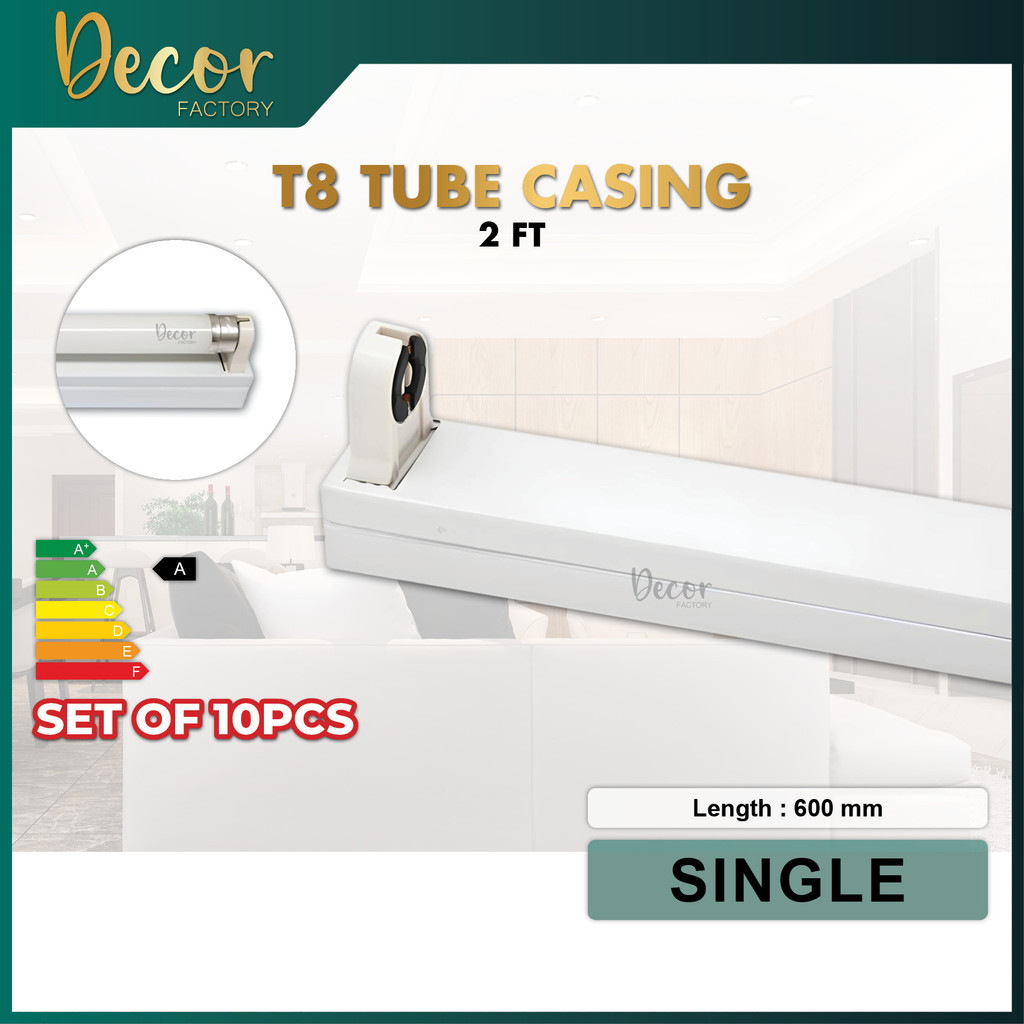 [10PCS/20PCS BOX SET] PHILIPS LED T8 Tube 2ft 8W 9W / 4ft 18W Daylight Coolwhite Energy Saving | T8 Tube Casing 2ft 4ft