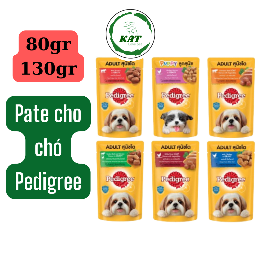 Pate cho chó pedigree - gói 80gr 130gr - kat store