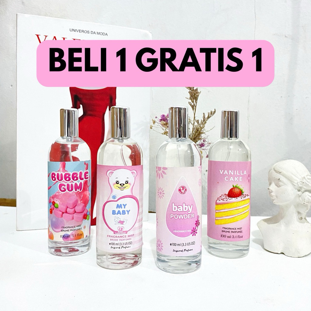 TERLARIS [Beli 1 Gratis 1] Parfum Baju Anak Kids Baby 100ml / Parfume BodyMist Wanita Pria Tahan ...
