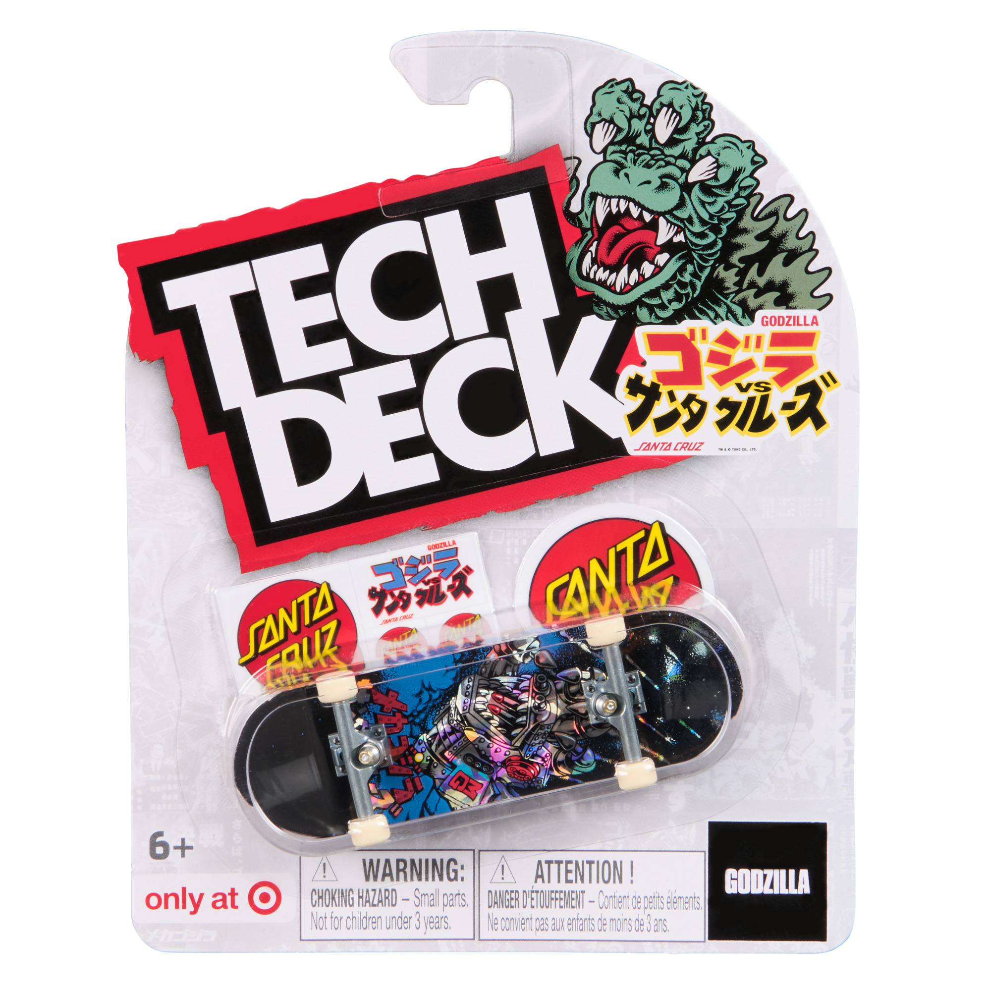 Tech Deck Single Pack Fingerboard - Santa Cruz Godzilla 2 | Mighty