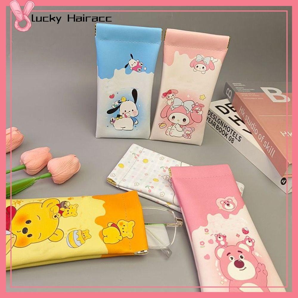 LUCKY HAIRACC Sanrio Túi đựng kính Cinnamoroll Kuromi Túi đựng đồ  Chống áp lực Hộp kính râm Dành cho Nữ