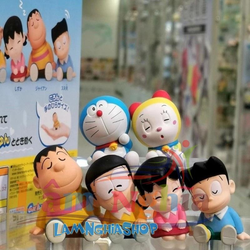  Set 6 mô hình Doraemon Nobita Shizuka doremon Chaien Suneo Doremi cute dễ thương hàng cao cấp 
