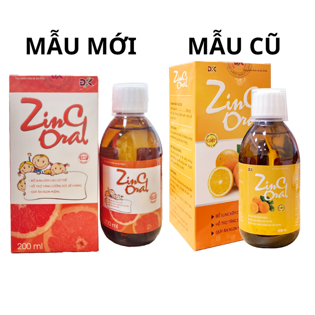 Bổ Sung Kẽm ZinC Oral ĐK - Hỗ trợ Tăng Cường Sức Đề Kháng Giúp Ăn Ngon Miệng- chai 200ml