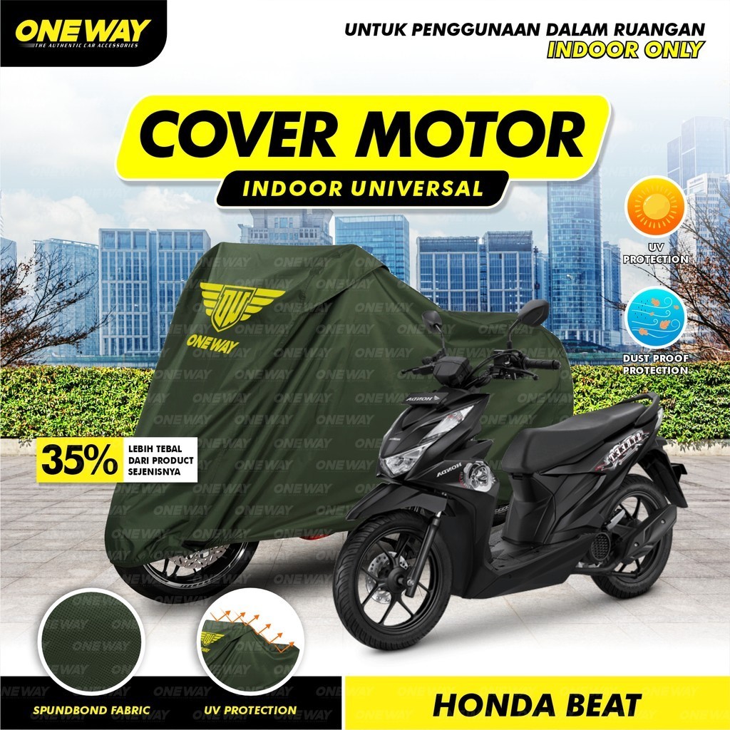 Cover ONEWAY INDOOR TEBAL Motor MURAH / Sarung Motor MURAH Beat, Revo, Fino, Mio, X-ride Harga 59,000 rupiah*Gratis Ongkir