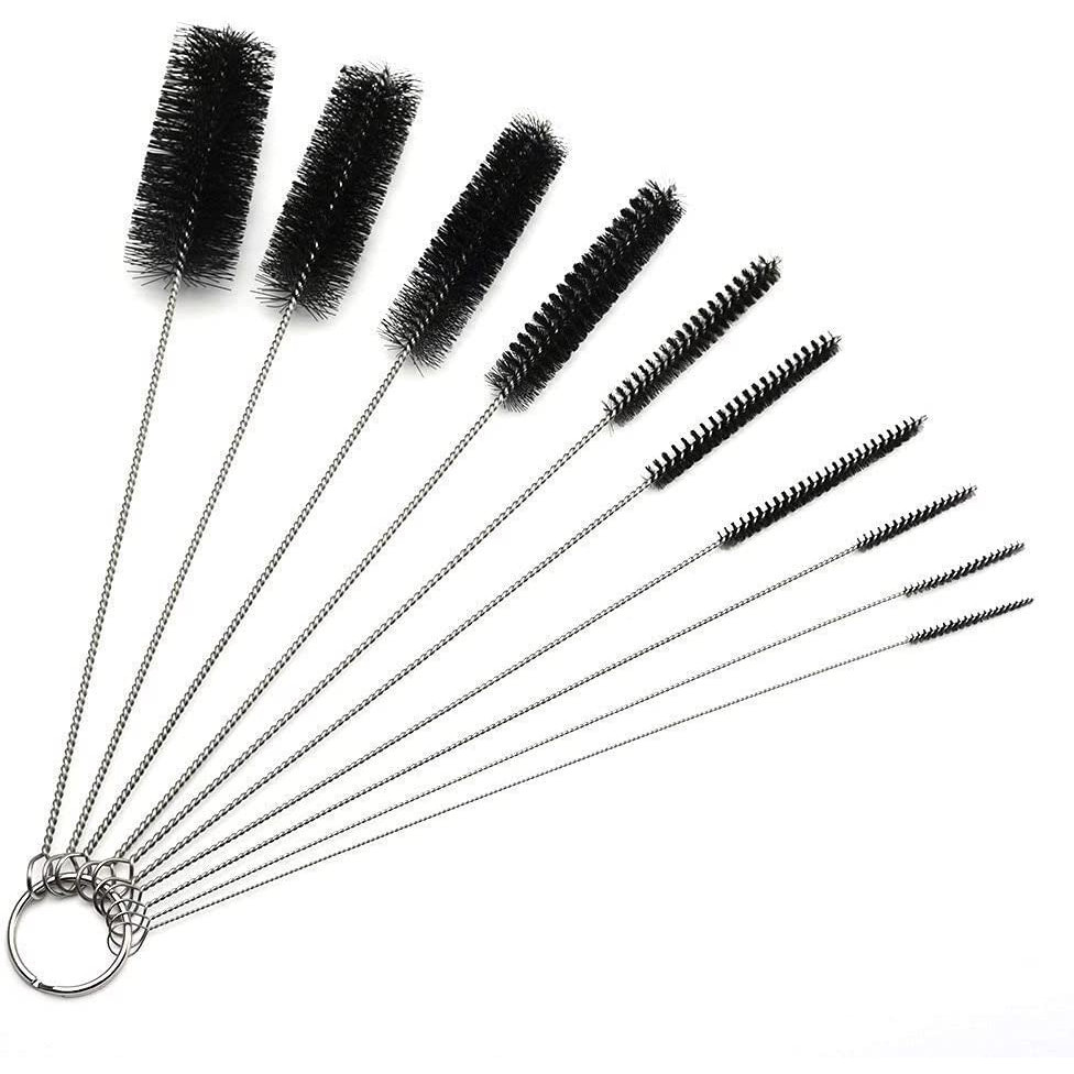 10Pcs Set Utility Nylon Straw Brush Cleaner Bottle Tube Pipe Small Long Cleaning Tool Straw Brush Kitchen cleaning tools