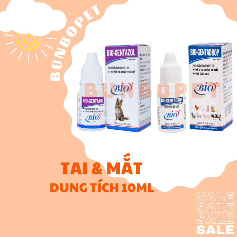 Small Ear Drops for Dogs and Small Eyes Bio Dog Cat 10ml Bottle