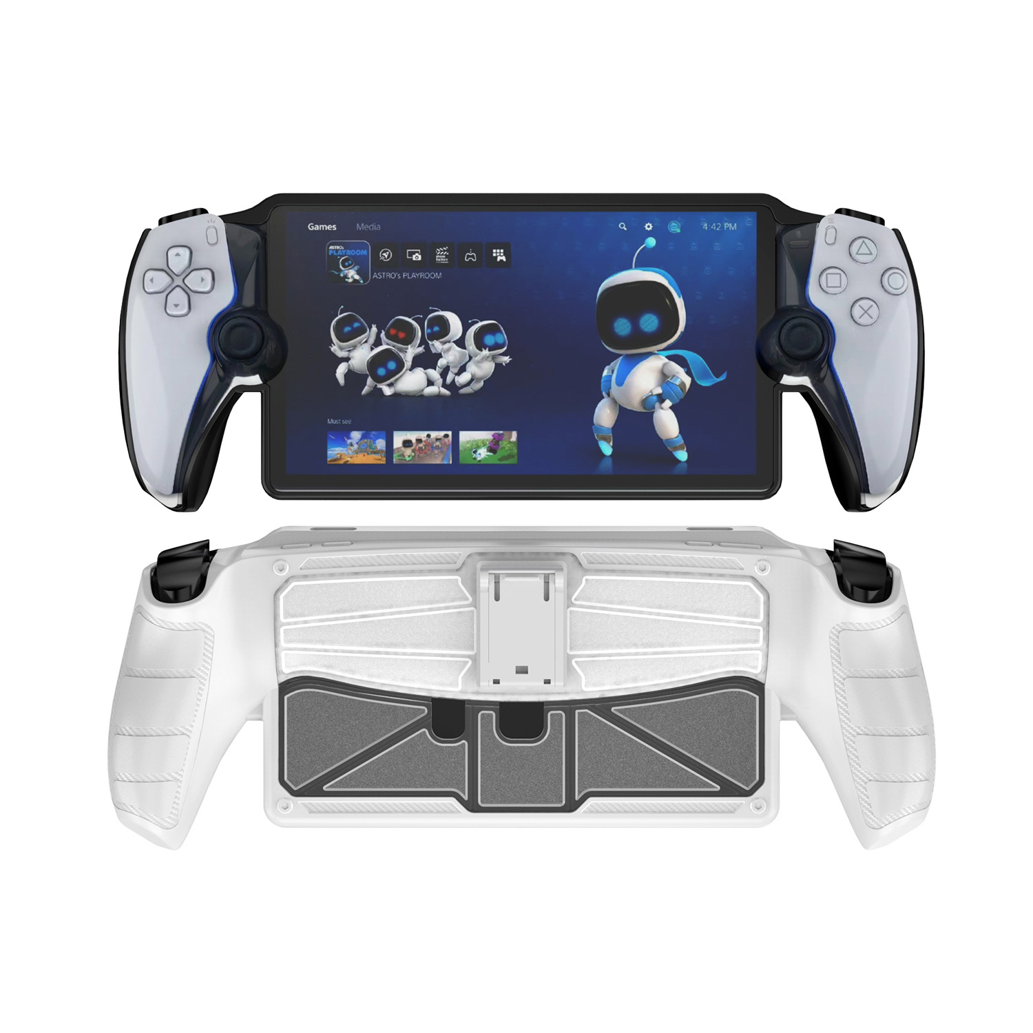 For Sony PlayStation Portal Protective Case TPU + PC Stand Model Gaming Accessories Case