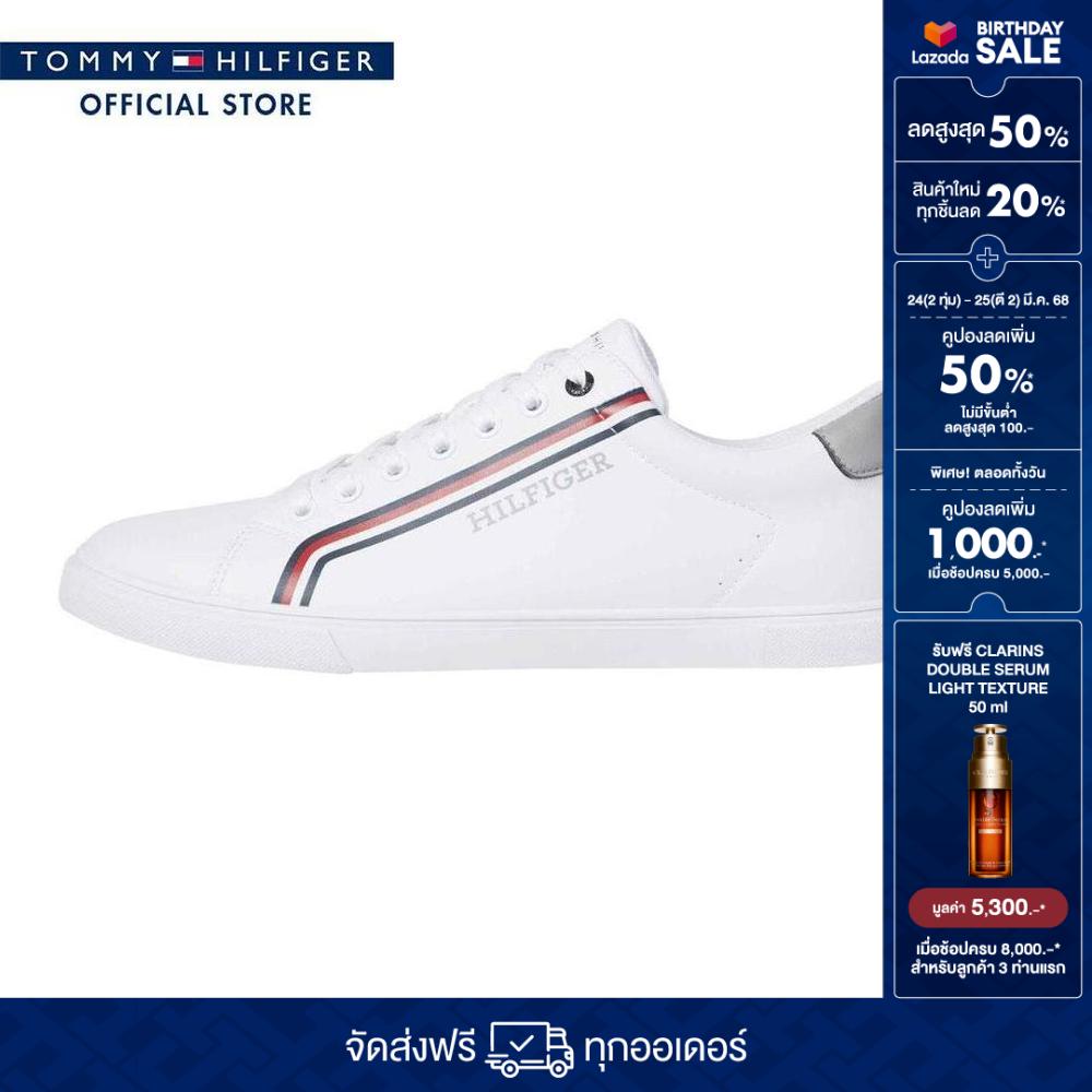 Tommy Hilfiger Men Sneakers Model FM0FM05238 YBS - White ราคา 3,843 บาท*ส่งฟรี