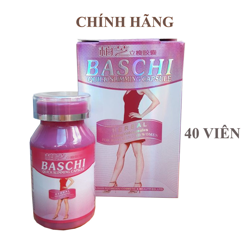 Viên uống giảm cân Baschi Hồng Thái Lan 40 viên giúp giảm cân an toàn cho
