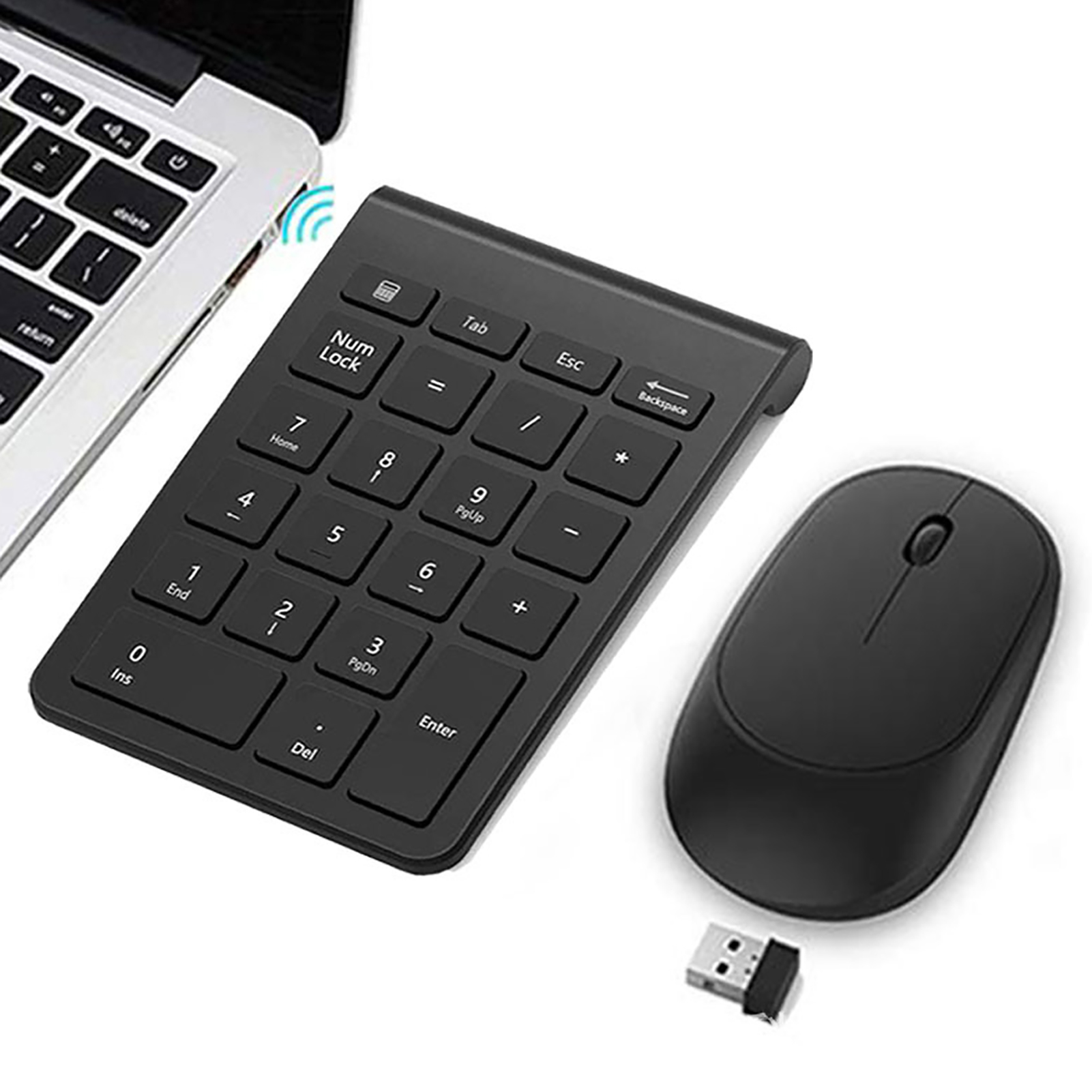 Bàn phím số siêu mỏng 2.4G 1600 DPL Bàn phím kèm chuột và chuột không dây Bộ chuột cho rf304t